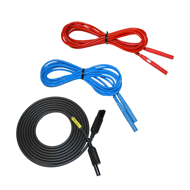 AEMC Instruments Lead - Set of 3, Color-Coded 10 ft Safety Leads for Models 1035,1050, & 1060 # 2951.70