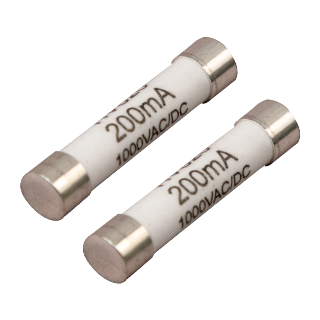 AEMC Instruments Fuse - Set of 2, FF, 200mA, 1000V, 10kA, 6x32mm for Models 6528 & 6529 # 2971.04