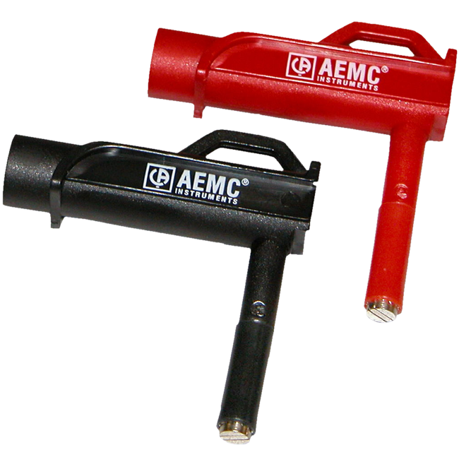 AEMC Instruments Probe - Set of 2, Color-Coded (Red/Black) Magnetized Voltage Probes (Rated 600V CAT IV, 1000V CAT III) for Models 3945-B, 8220, 8230, 8333 # 5000.43