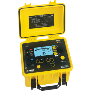 AEMC Instruments Megohmmeter Model 5050 (Digital, Analog Bargraph, Backlight, Alarm, Timer, 500V, 1000V, 2500V, 5000V, Auto DAR/PI/DD) # 5050
