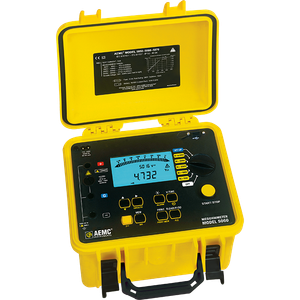 AEMC Instruments Megohmmeter Model 5060 (Digital, Analog Bargraph, Backlight, Alarm, Timer, 500V, 1000V, 2500V, 5000V, Auto DAR/PI/DD, USB Cable, w/DataView Software) # 5060