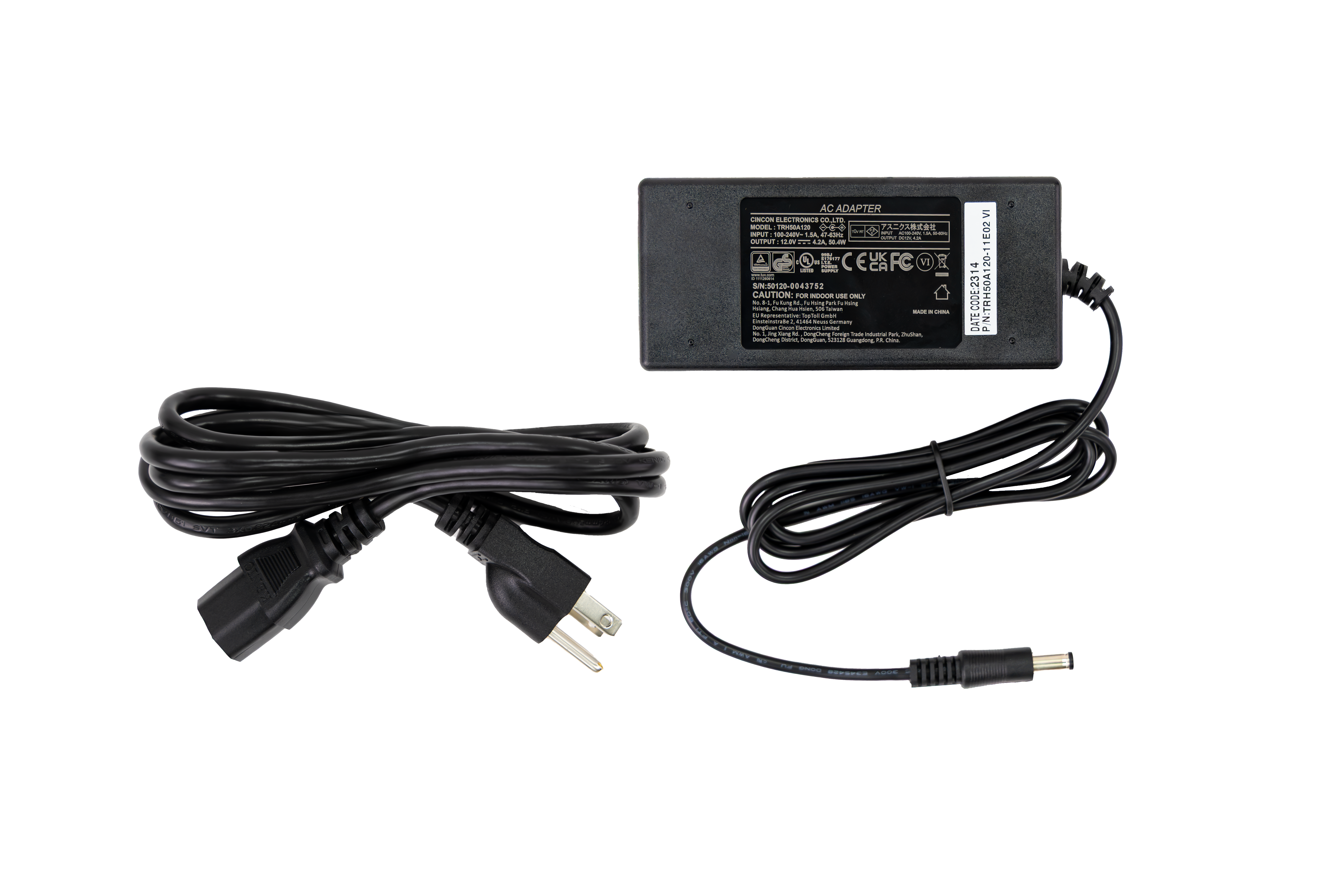 AEMC Instruments Model 8511 Adapter - Replacement AC Power Adapter w/Cord for DTR # 5100.26