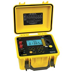 AEMC Instruments Micro-Ohmmeter Model 6255 (10A, Instantaneous, Continuous, Multiple Test, Manual/Auto Temperature Compensation, Includes Kelvin Clips, Kelvin Probes & Software) # 6255