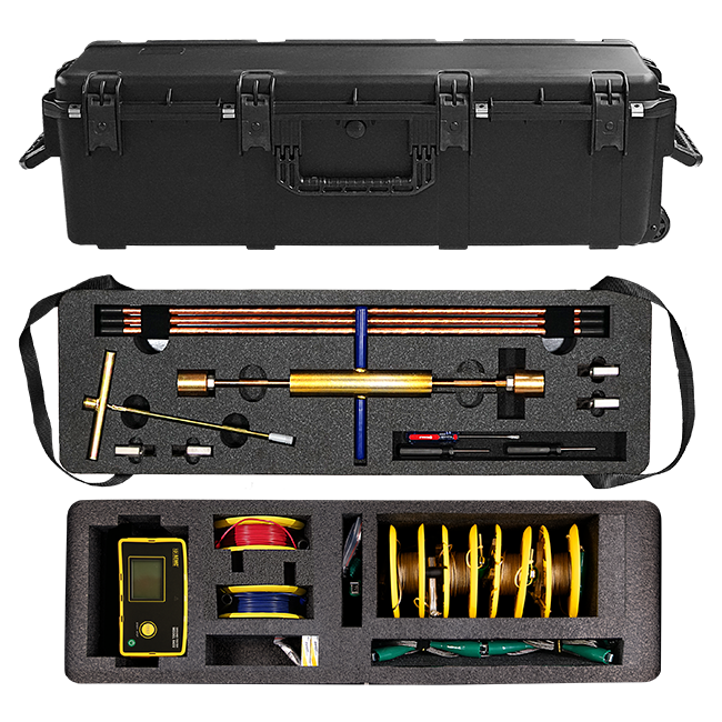 AEMC Instruments Ground Resistance Tester Model 6422 KIT-150FT (Digital, 3-Point) # 6422 Kit-150 ft