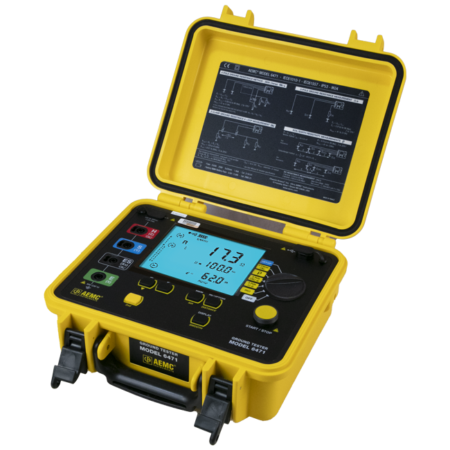 AEMC Instruments Ground Resistance Tester - w/o Probes # 6471 Kit-500ft