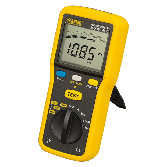 AEMC Instruments Megohmmeter Model 6527 (Digital, 250V, 500V, 1000V, Continuity, 400kΩ, V) # 6527