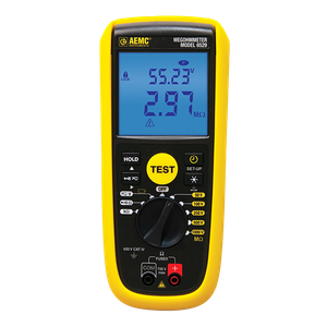 AEMC Instruments Megohmmeter Model 6529 (Digital, 50V, 100V, 250V, 500V, 1kV, 420kΩ, V, Continuity, Alarm, Timer, PI/DAR) # 6529