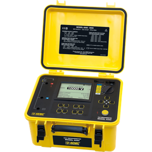 AEMC Instruments Megohmmeter Model 6550 (Graphical, Analog Bargraph, Backlight, Alarm, Timer, 500V, 1000V, 2500V, 5000V, 10kV, Ramp, Step V, Variable, Auto DAR/PI/DD, USB, w/DataView Software) # 6550