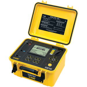 AEMC Instruments Megohmmeter Model 6555 (Graphical, Analog Bargraph, Backlight, Alarm, Timer, 500V, 1000V, 2500V, 5000V, 10kV, 15kV, Ramp, Step V, Variable, Auto DAR/PI/DD, USB, w/DataView Software) # 6555