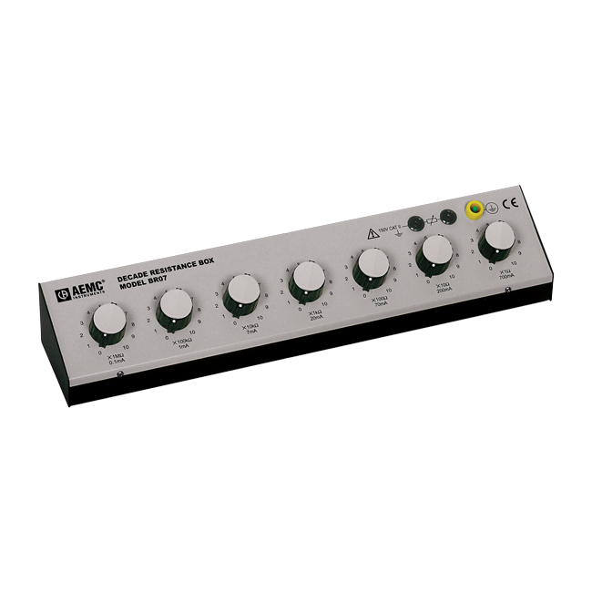 AEMC Instruments Resistance Decade Box Model BR07 (X1Ω, X10Ω, X100Ω, X1KΩ, X10KΩ, X100KΩ, X1MΩ, 1%) # BR07