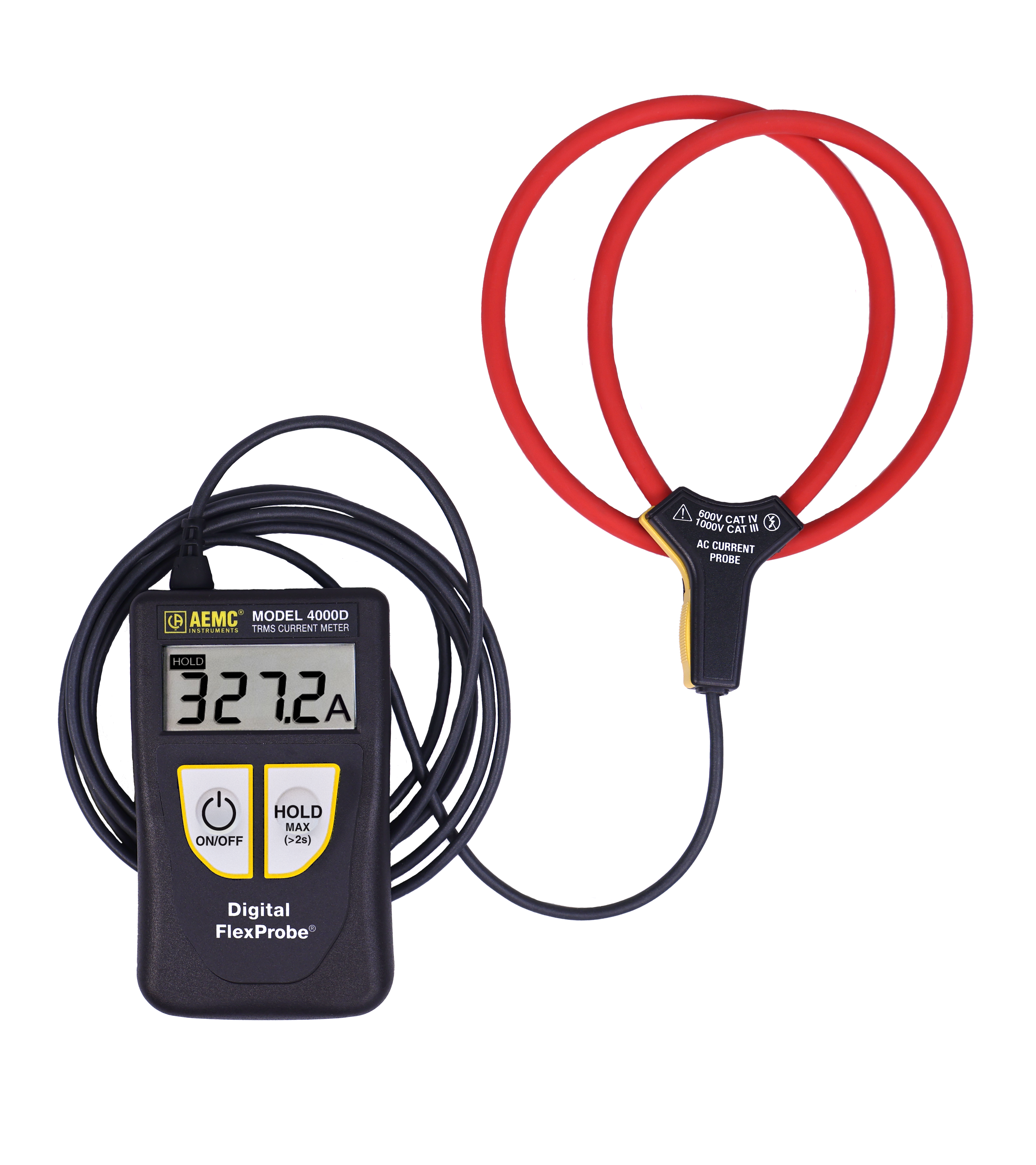 AEMC Instruments Digital Flexprobe Model 4000D-24 w/6' Lead (TRMS, 40A AC, 400A AC, 4000A AC) # 4000D-24