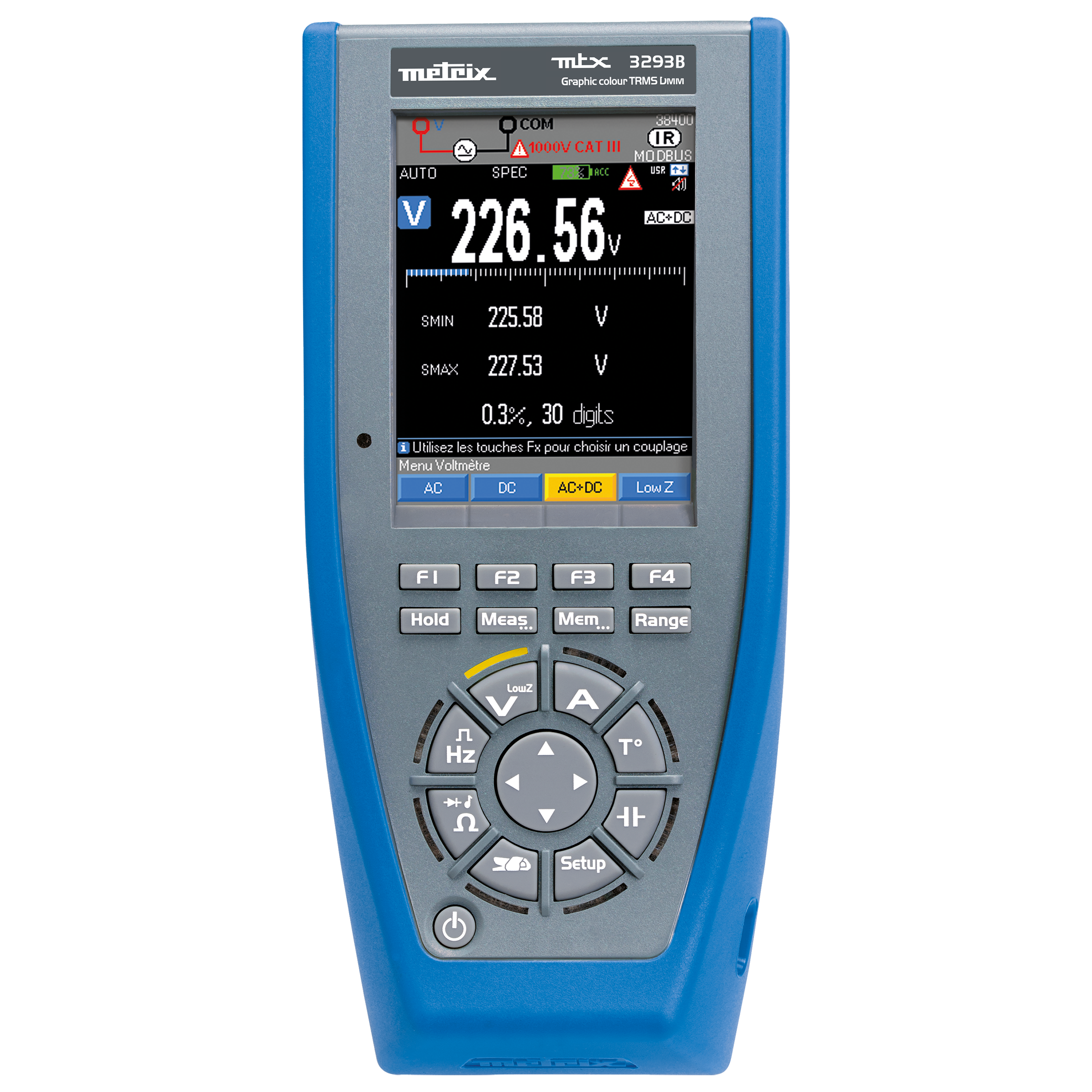 AEMC Instruments Color Graphical Digital Multimeter Model MTX 3293B (100,000-Count, USB) # 2154.04