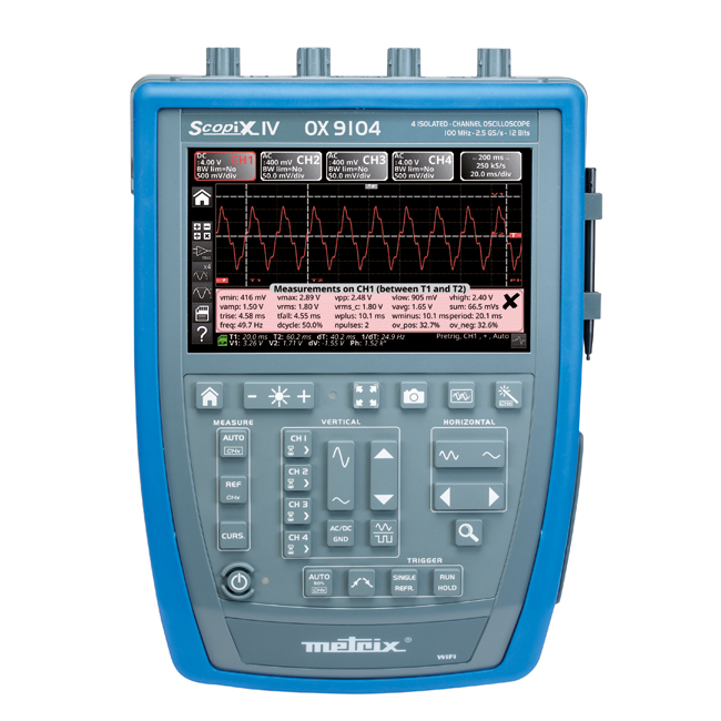 AEMC Instruments Hand-held Oscilloscope Model OX 9104 IV (4-Channel, 100 MHz) # OX 9104 IV 100MHz