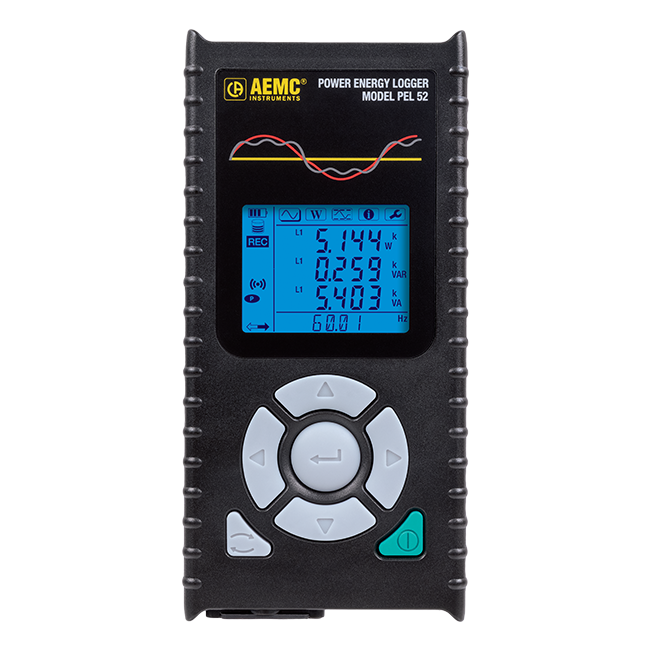AEMC Instruments Power & Energy Logger Model PEL 52 (W/LCD, w/2 MA193-10-BK Sensors, DataView Software) # PEL 52