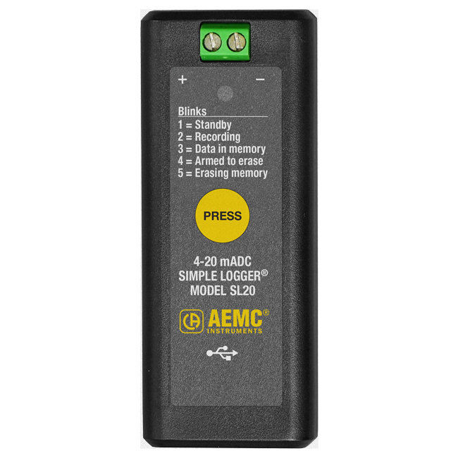 AEMC Instruments Simple Logger Model SL20 (Current, 4 to 20mA DC) # SL20