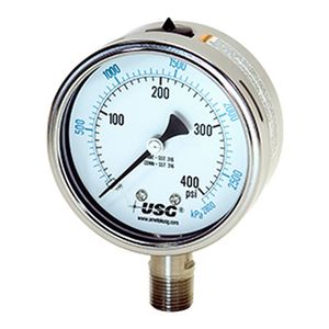 Ametek U.S. Gauge Model 1550 All-Stainless Liquid-Filled Gauge