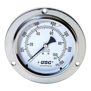 Ametek U.S. Gauge Model 1555 Brass Liquid-Filled Gauge