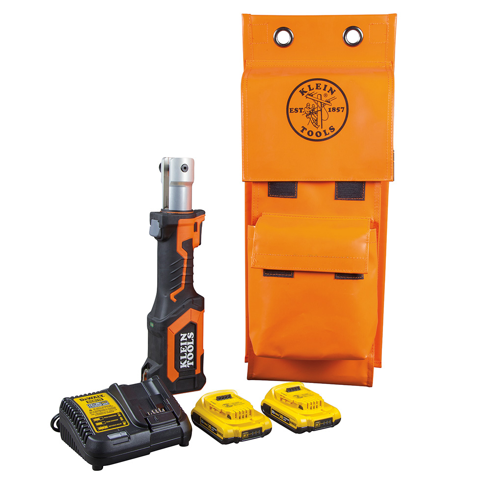 Klein Battery-Operated Cutter/Crimper, No Heads, 2 AH # BAT207T13