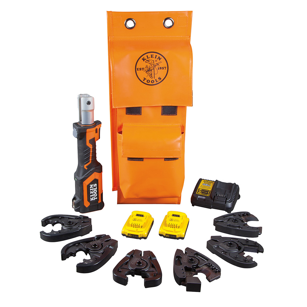 Klein Battery-Operated Cutter/Crimper Kit, 2 AH # BAT20-7T14