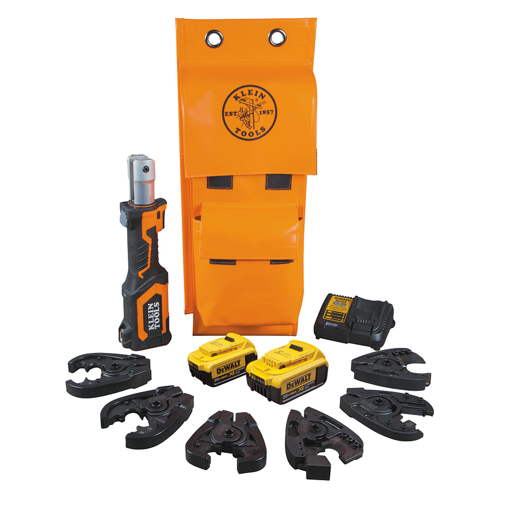 Klein Battery-Operated Cutter/Crimper Kit, 4 AH # BAT207T144H