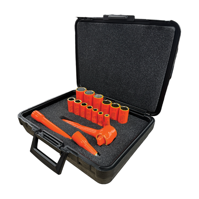 Cementex 16-Piece 3/8" Square Drive 12Pt Deep Wall Socket Set # ISS38-16L