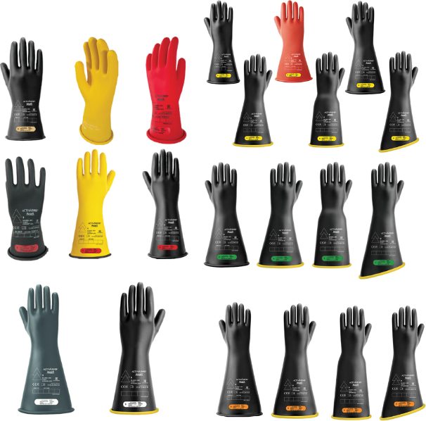 Cementex Class 3 16" Gloves: 8 Yellow Under Black Storage Canister # IG3-16-8YB-SC