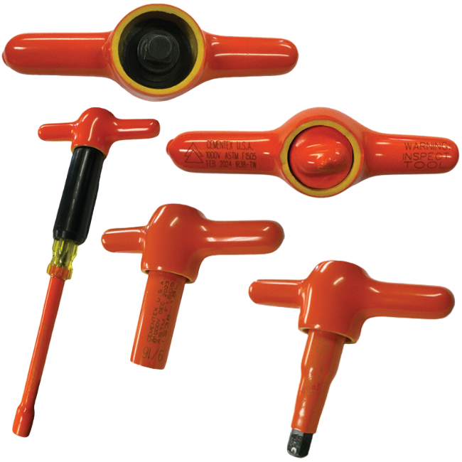 Cementex 1" Fully Insulated T-Handle Deep Wall Socket Wrench: 12" OAL with 6" Handle Width # TW12-12-32L
