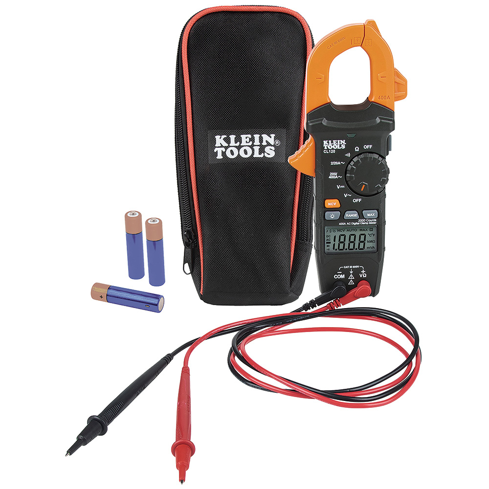 Klein Digital Clamp Meter, AC Auto-Ranging 400 amp # CL120