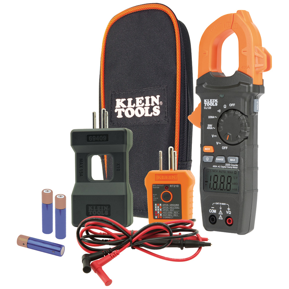 Klein Clamp Meter Electrical Test Kit # CL120KIT