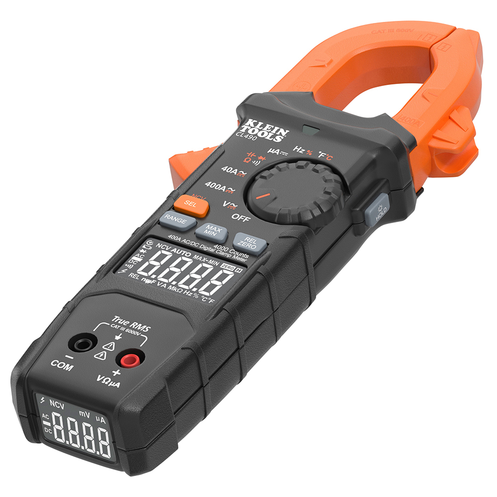 Klein 400A AC/DC Dual-Display Auto-Ranging Digital Clamp Meter # CL490