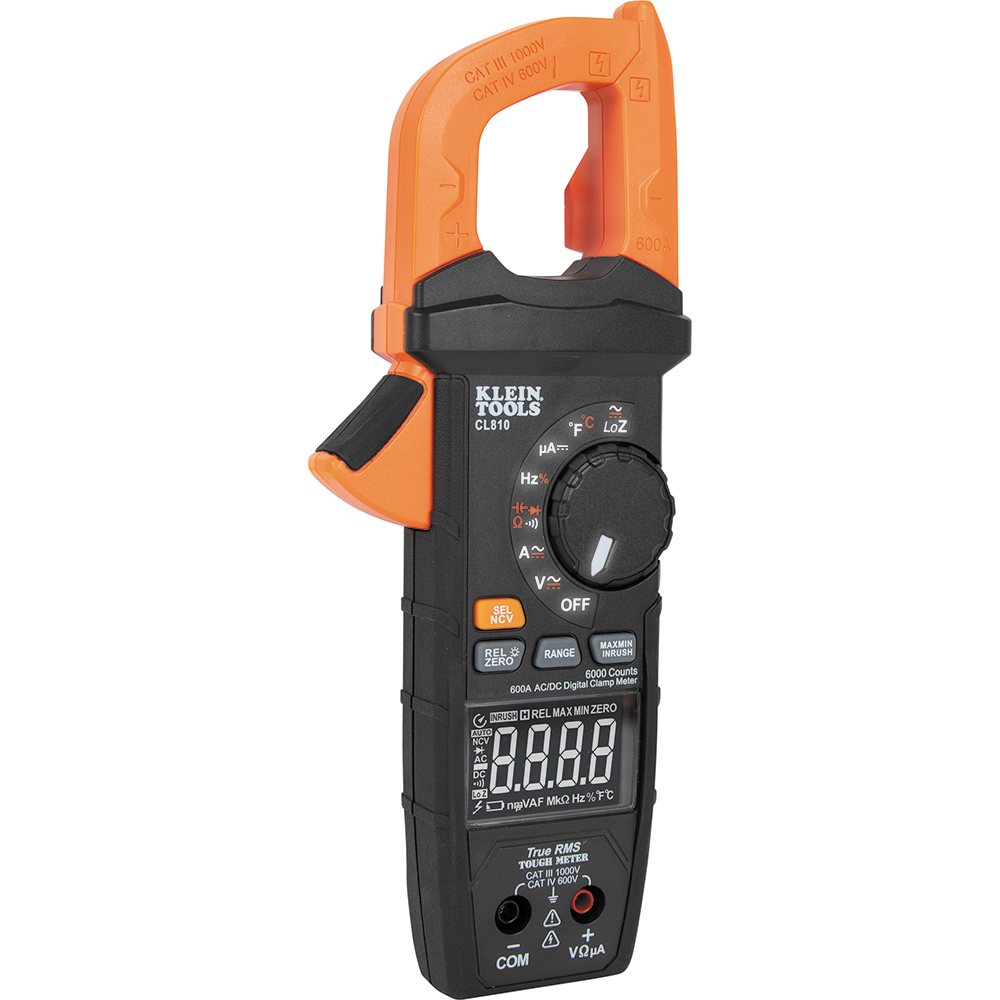 Klein 600A AC/DC Auto-Ranging TRMS Clamp Meter with Worklight # CL810