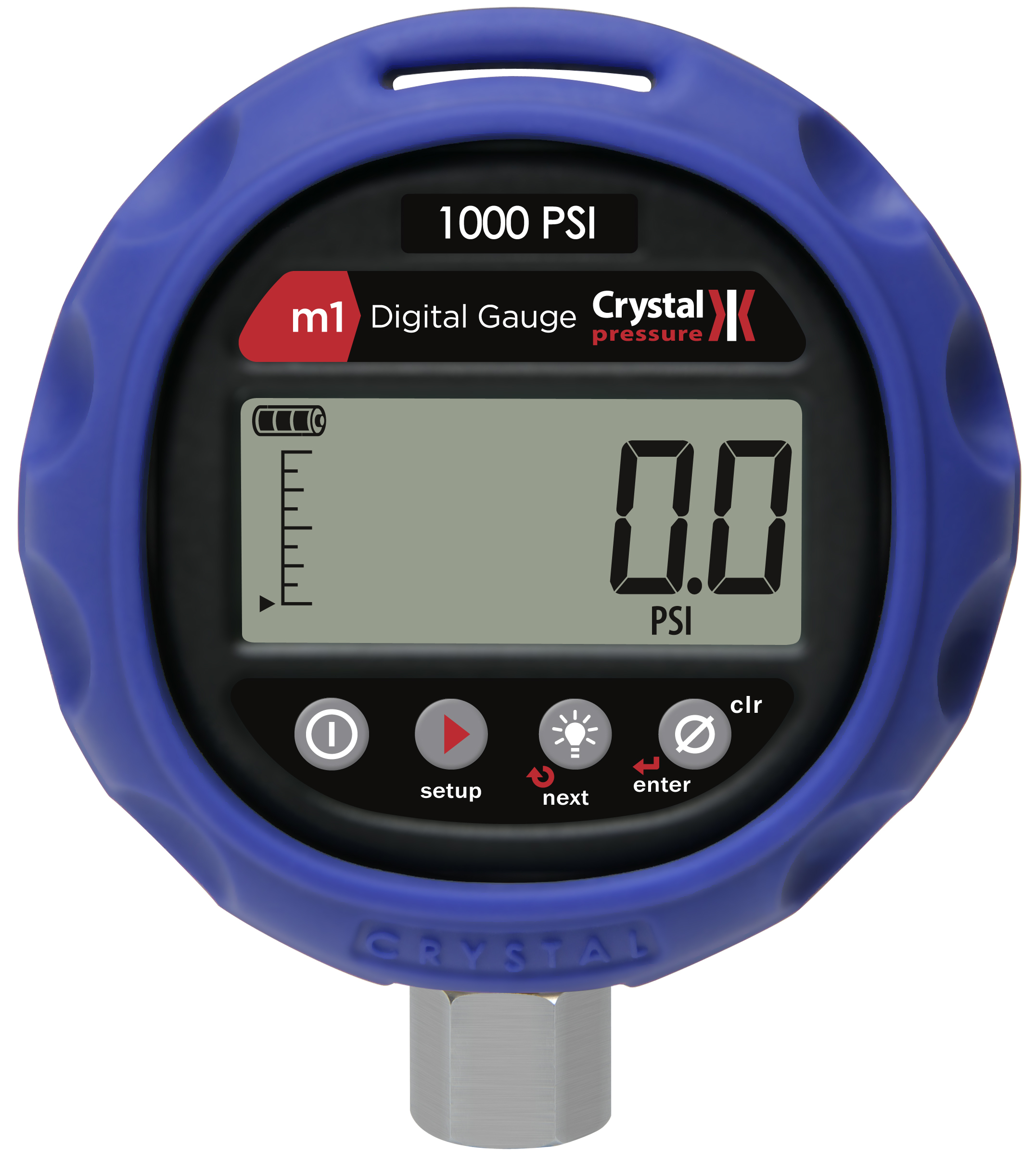 Crystal M1 Compact Digital Pressure Gauge, 3,000 PSI # M1-3,000 PSI