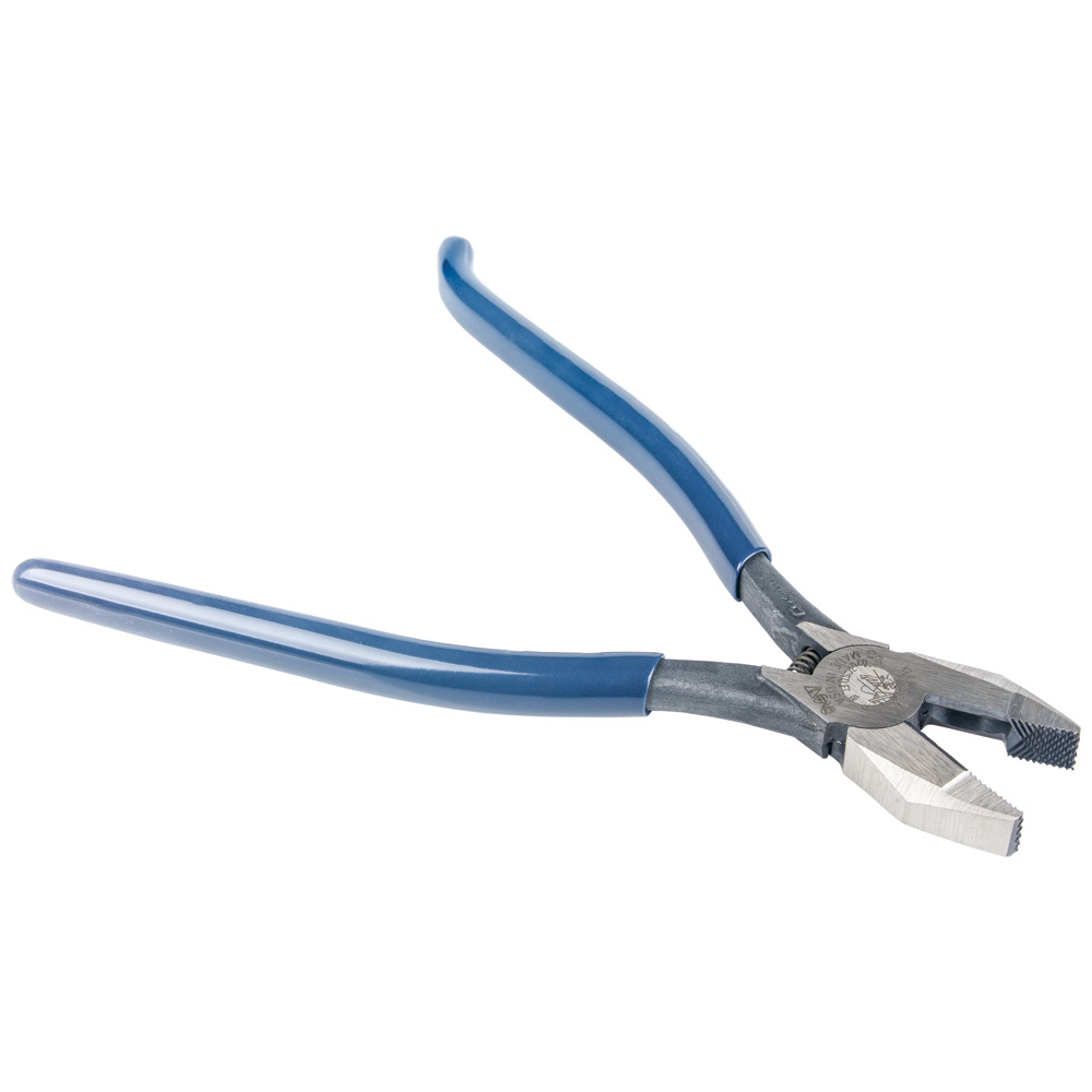 Klein Ironworker's Rebar Pliers, Left Handed, Spring Loaded, 9-Inch # D201-7CSTLFT