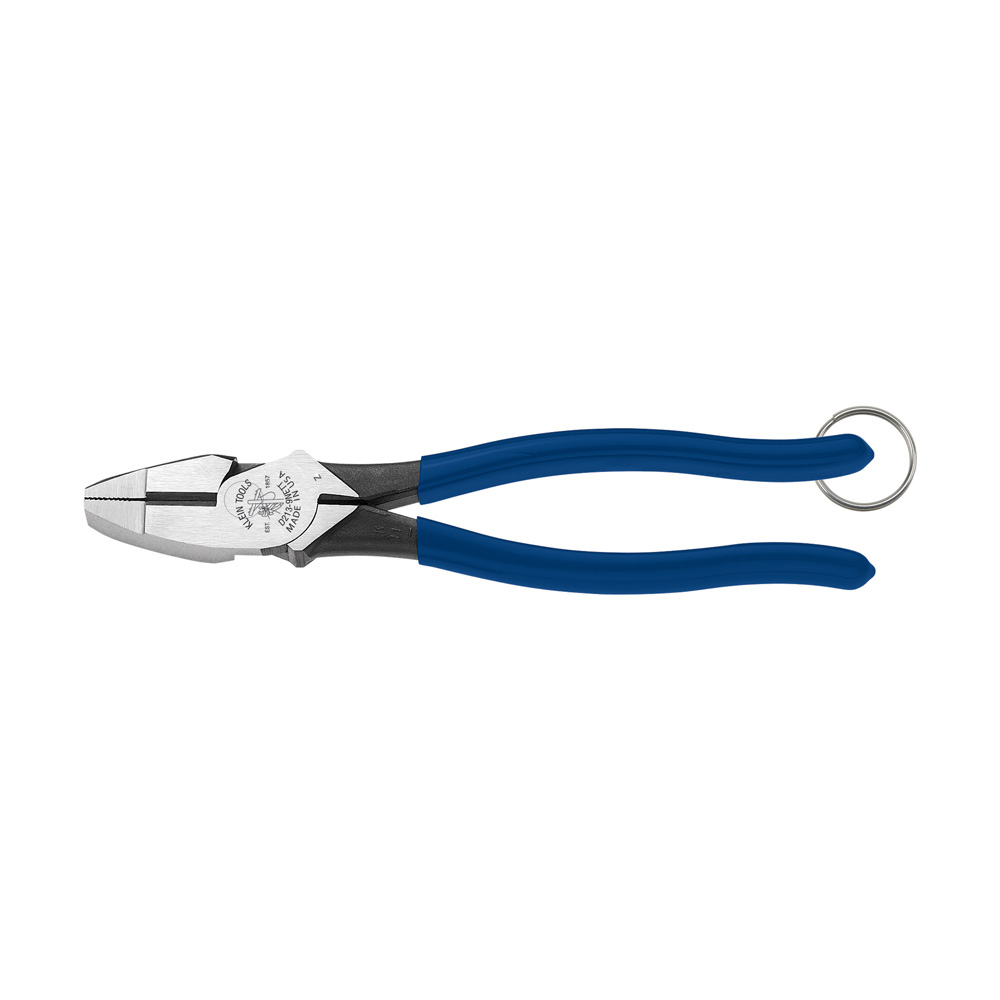 Klein Pliers, High-Leverage Side Cutters, Tether Ring # D213-9NETT