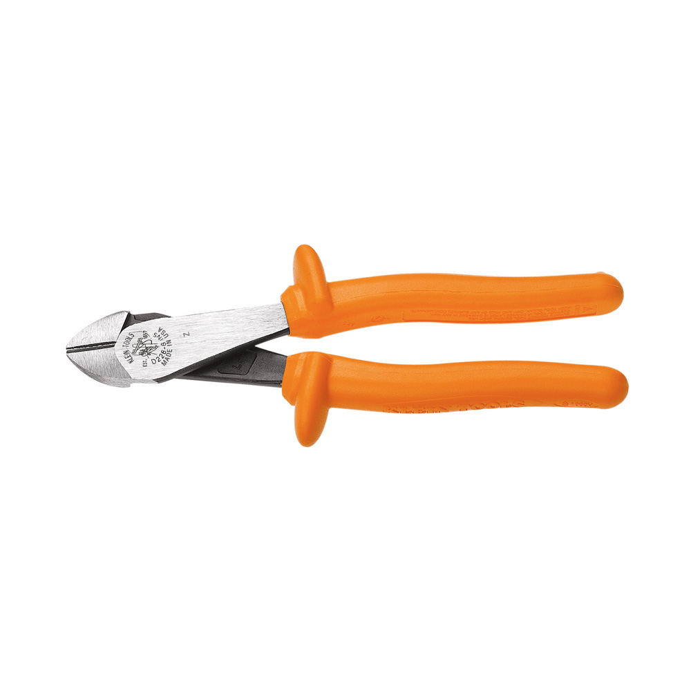 Klein Diagonal Cutting Pliers, Insulated, High Leverage, 8-Inch # D228-8-INS