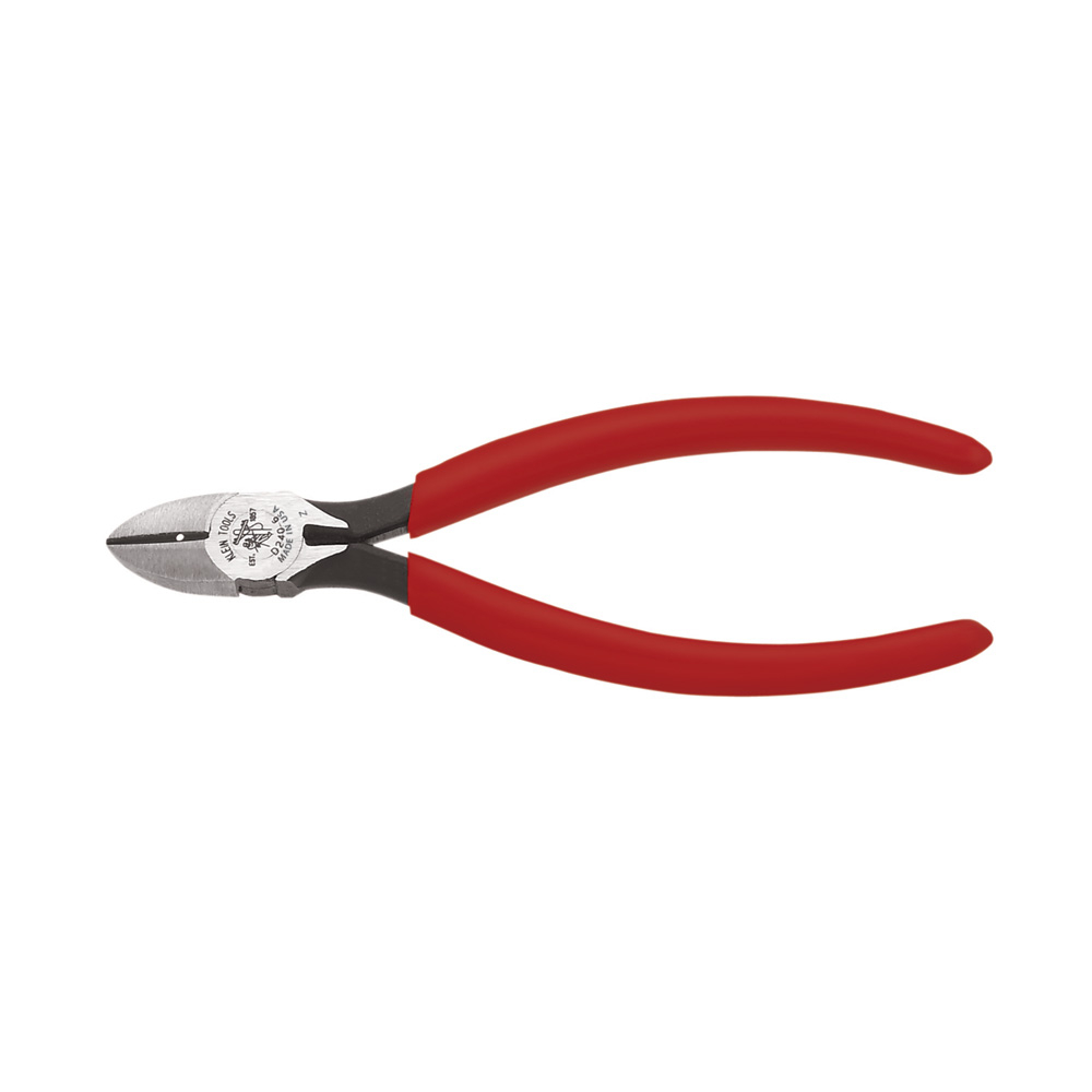 Klein Diagonal Cutting Pliers, High-Leverage, Stripping, 6-Inch # D240-6