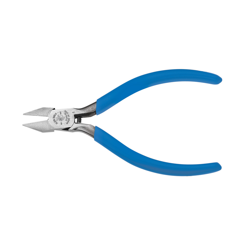 Klein Diagonal Cutting Pliers, Electronics, Pointed Nose, Narrow Jaw, 5-Inch # D244-5C