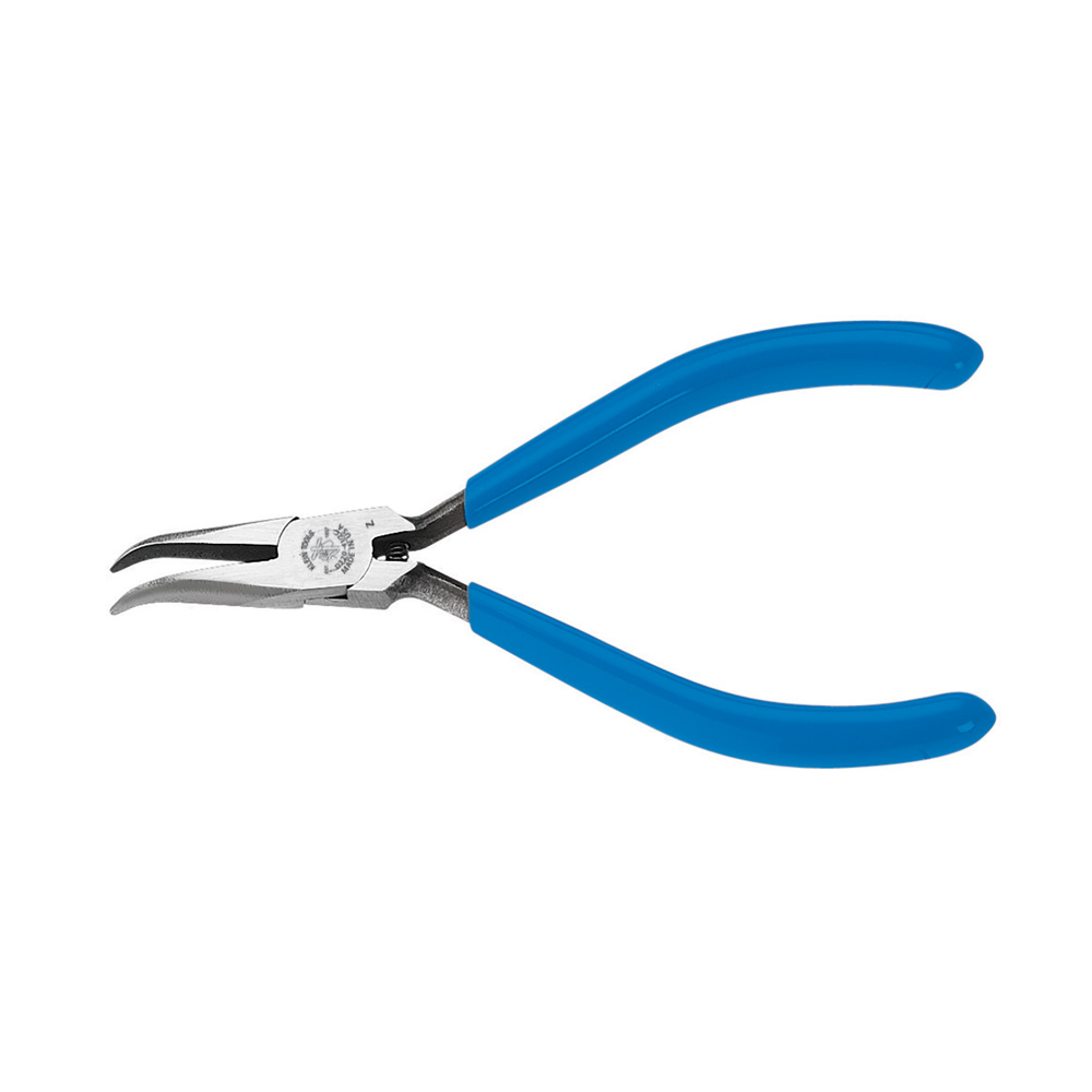 Klein Electronics Pliers, Needle Nose with Curved Chain-Nose, 5-Inch # D320-41/2C