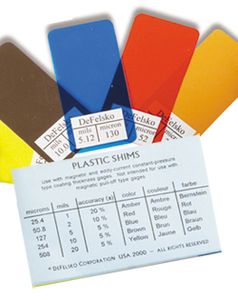 DeFelsko Precision Plastic Shims - Set of 5 (Non-Certified) # STDSHIMS