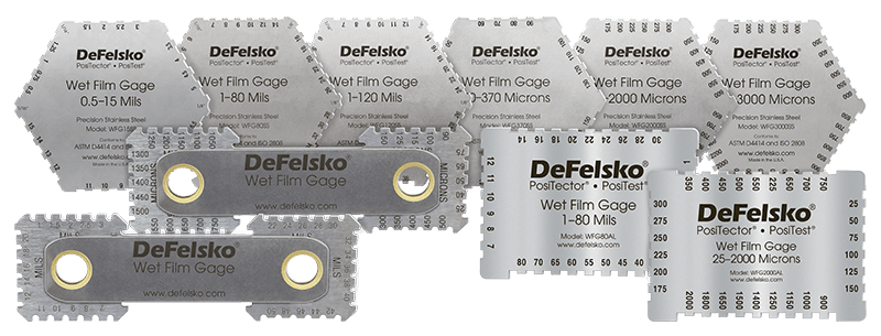 DeFelsko Wet Film Gage 1–80 mils — Stainless Steel # WFG80SS