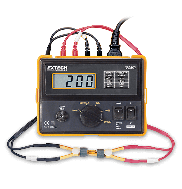 Extech 380460 Milliohm Meter, 4-Wire, 110 VAC # 380460