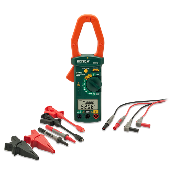 Extech 380976-K-NIST Clamp Meter, HVAC w/NIST # 380976-K-NIST