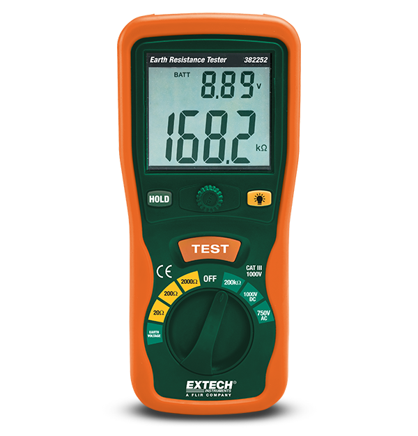 Extech 382252 Earth Ground Resistance Tester Kit # 382252