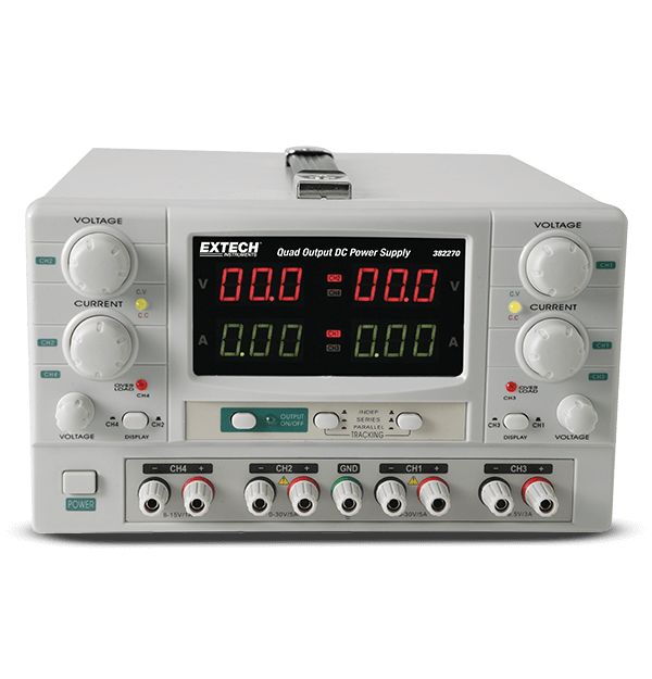 Extech 382270 DC Power Supply, Quad Output # 382270