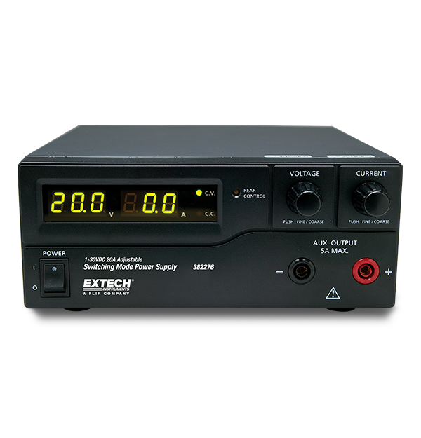 Extech 382276 DC Power Supply 30V/20A Switching/220 VAC # 382276