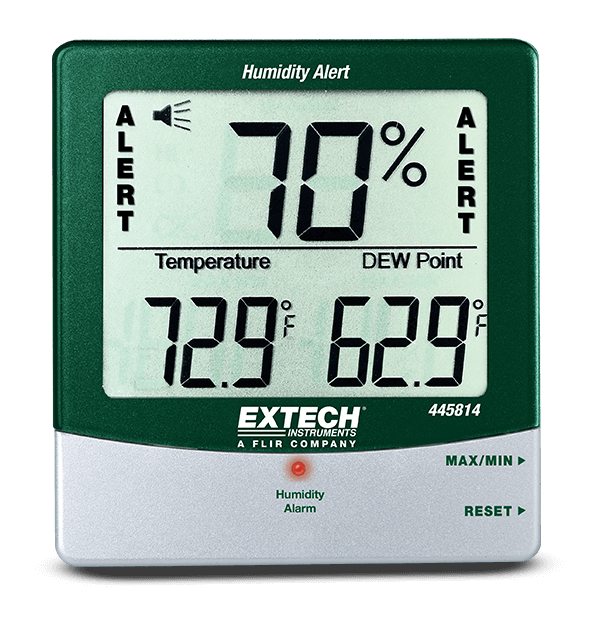 Extech 445814 Humidity Alert, Big Digit RH, Temp, Dew Point # 445814