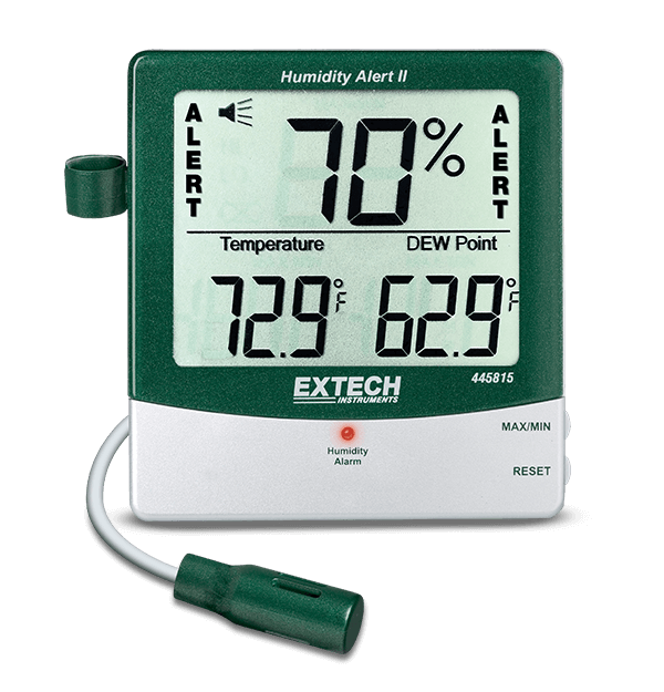 Extech 445815 Humidity Alert, Big Digit RH, Temp, Dew Point w/Probe # 445815