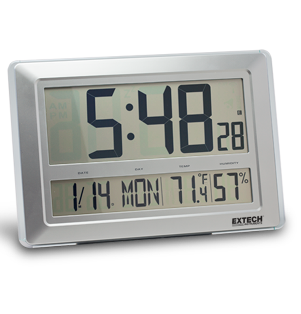 Extech CTH10A Clock, Radio Controlled, Temp/Humidity # CTH10A