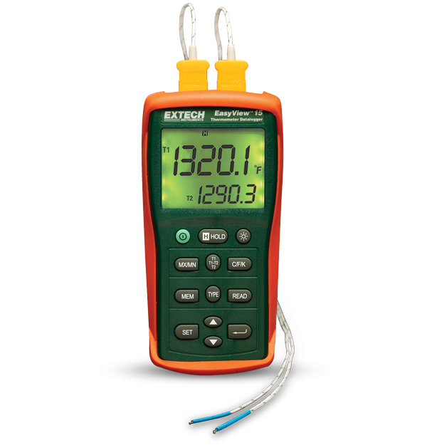Extech EA15 Therm, Dual Input, Type K, J, T, E, R, S, N, Easy View # EA15