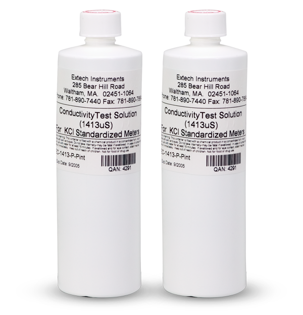 Extech EC-1413-P Conductivity Standard 2 Bottles -- 1 Pint Each # EC-1413-P